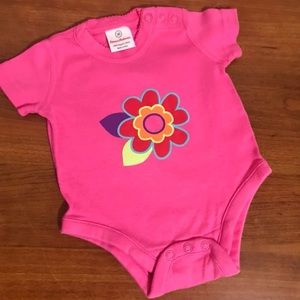 Hanna pink flower Bodysuit